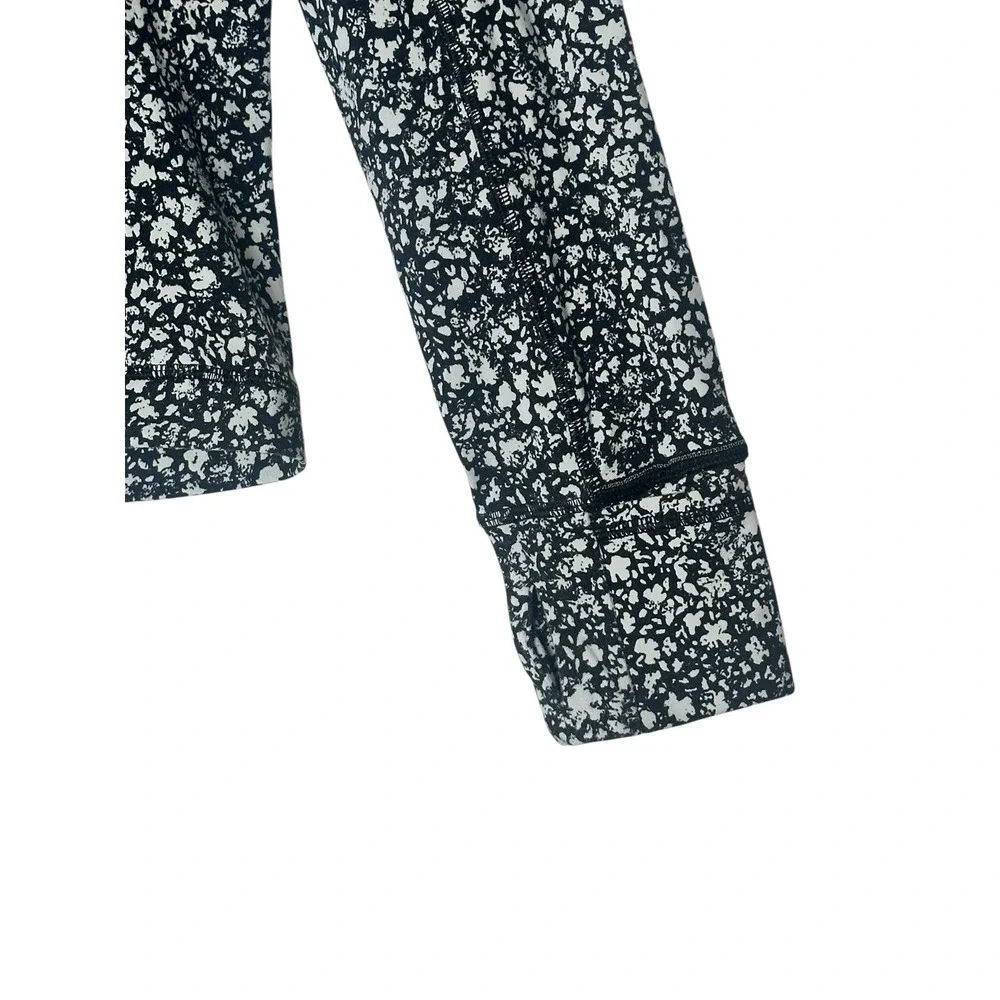 Lululemon Its Rulu Run Long Sleeve Top Size 10 Venture Floral Alpine White Black